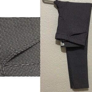 🦓NWOT Calvin Klein Black White Slim Houndstooth Stretch Trousers Cigarette Pants